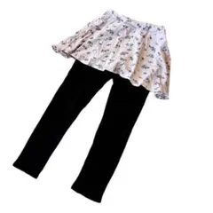 ever closet スカッツ 120 スカート付きレギンス 花柄 ラベンダー