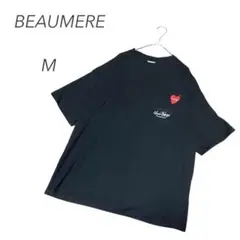 極美品 ボーメール⭐︎Tシャツ【M】 半袖 ブラック バックプリント ハート