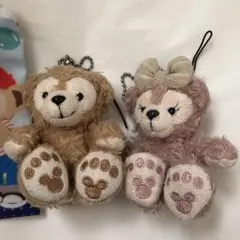 ダッフィー シェリーメイ ぬいぐるみバッジ 2点セット