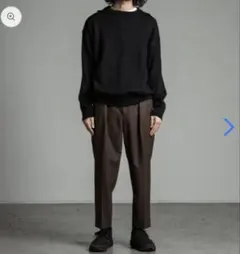 FRONT PLEATS PEGTOP ORGANIC WOOL