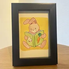 水彩原画　『reading a book』