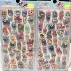 ［正規品］ズートピアボンボンドロップシール立体シール3Dシール2枚セット