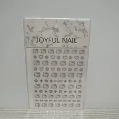 キティ　ネイルシール　銀　オーロラ　韓国風ネイルシール