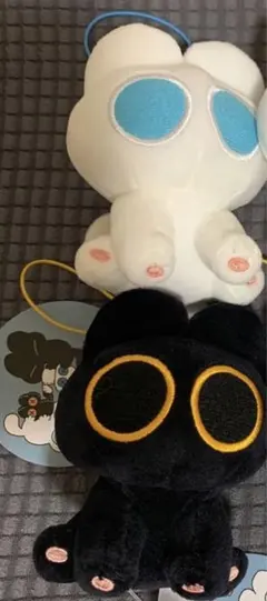 しろろとくろろ　ぬいぐるみ　マスコット　2種セット