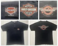 美品 90s USA製 HARLEY DAVIDSON ハーレー 両面 黒 XL