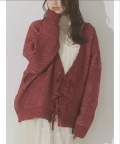 merry jenny カーディガン 赤