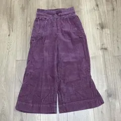 ザラ キッズ コーデュロイ ワイド パンツ パープル 7y 122cm 未使用
