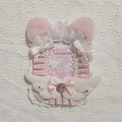 猫耳デザイン トレカケース 羽 天使 ピンク