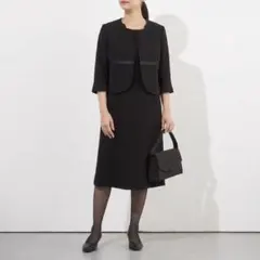 美品 RADVAN 11号 洗える 前開き ブラックフォーマル ワンピース 喪服