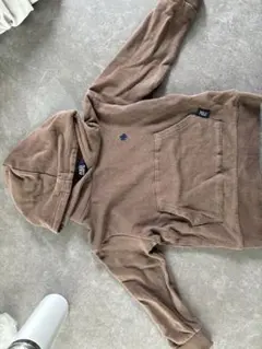 ブラウン フード付きパーカー キッズ用　POLO