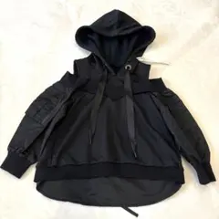 【ＡＵＬＡ】MA−1 SLEEVE HOODIE BLACK サイズ0