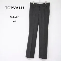 TOPVALU/ストレッチパンツ/グレー/チェック柄 /スリムフィットパンツ/Mのサムネイル