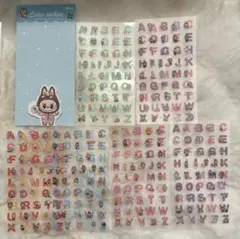 ラブブアルファベットシール　6枚入り　1セット200円