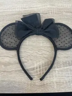 ミニーマウス耳 カチューシャ 黒　TDL購入品　ディズニーランド　ディズニーシー