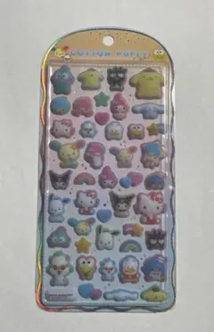 【本日発送】コットンパフィーシール　サンリオキャラクターズ オールスター