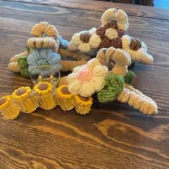 花モチーフ ヘアクリップセット