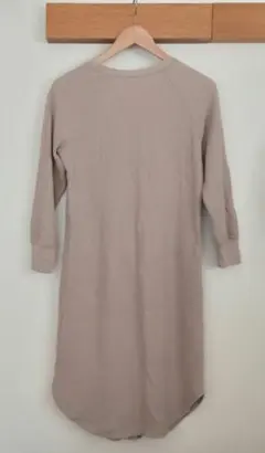 UNIQLO ワッフルクルーネックワンピース　長袖　M ピンク