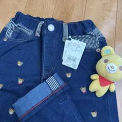 ★ミキハウス★プッチ—刺繍柄★ロングパンツ130cm★ボトムス★ズボン★パンツ