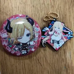 ホロライブ 缶バッジ ラバーキーホルダー ちょこ はあと