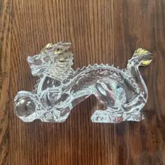 【Baccarat】 新品！龍　ドラゴン　フィギュリン　ゴールド　金　置物のサムネイル