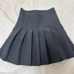 ダークグレー プリーツスカート ミニスカートS