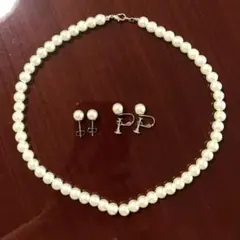 フォーマル 冠婚葬祭 パールネックレス ピアスorイヤリングセット