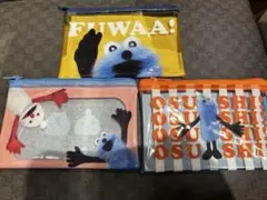 【即日発送】スシロー　スンスンコラボ　クリアポーチ&シール　　コンプリート