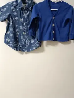 キッズ、シャツ 　　　　カーディガ 　　　　ン