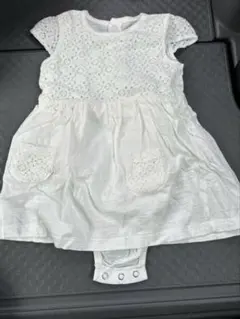 ホワイトレース ワンピース ロンパース