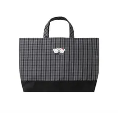 ★新品未開封　ファミリア　レッスンバッグ　横型　黒系チェック