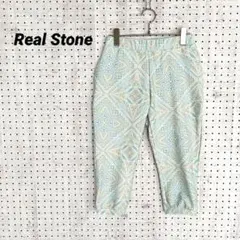 リアルストーン ヨガパンツ 総柄 クロップドレギンス ストレッチ 日本製（M）のサムネイル