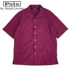 05M948◯ 90s RalphLauren CALDWELL 開襟シャツ M