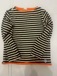 美品　オーシバル ORCIVALフリース ボーダーバスクシャツ/ カットソー