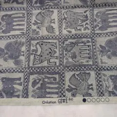 Création GEWE® 動物と花の綿生地 W約150cm xH約 60cm