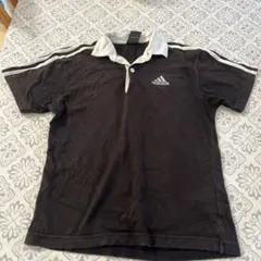 adidas ポロシャツ ブラック×ホワイト 140のサムネイル