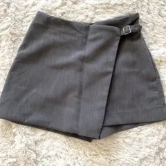 H&Mグレー サイドバックル ショートパンツ 36