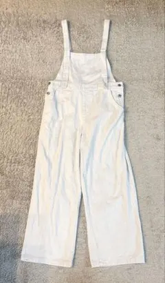 ホワイト オーバーオールレディース