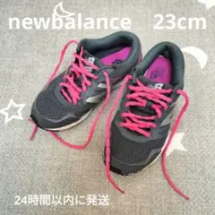 New Balance ランニングシューズ グレー/ピンク 23cm