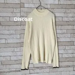 Discoat ディスコート　ハイネック　リブ ニット　もっちり　パイピング