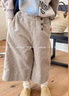 コーデュロイ長ズボン 100cm ベージュ