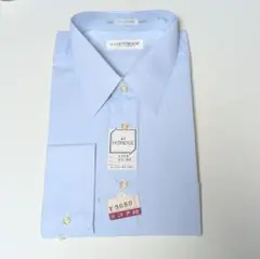 HI-BRIDGE 水色 ストライプ 長袖シャツ 45-80　紳士服　未使用