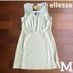 新品　エレッセ　テニスウェア　ノースリーブ　ワンピース　イエロー　レディース　M