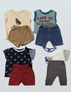 男の子 夏服 まとめ売り Tシャツ パンツ80.90.100cm 8点セット