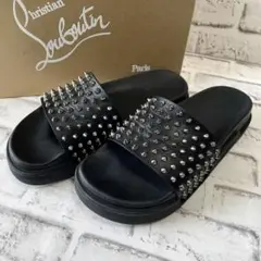 Christian Louboutinスタッズ ビーチサンダル40 - メルカリ