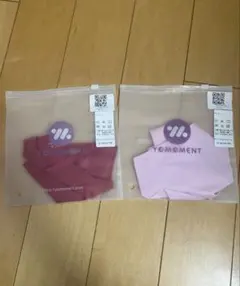 YOMOMENT Tバック ショーツ 2枚セット Lサイズ ピンク、赤
