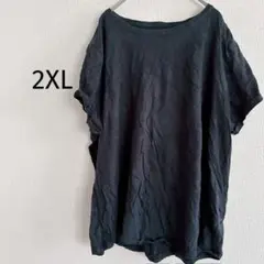 amazon essentials 【2XL】シンプル Tシャツ 黒　ブラック