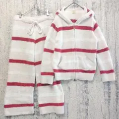 a975　ジェラートピケ　ルームウェア　セットアップ　F　ピンク系　ボーダー