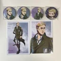 進撃の巨人 エルヴィン 缶バッジ ポストカード まとめ売り