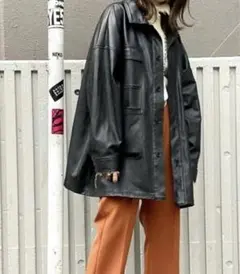 W.W.G フーズフーギャラリー フェイクレザージャケット ブラック