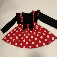 値下げ　ミニー風　長袖Tシャツとスカートのセット　90